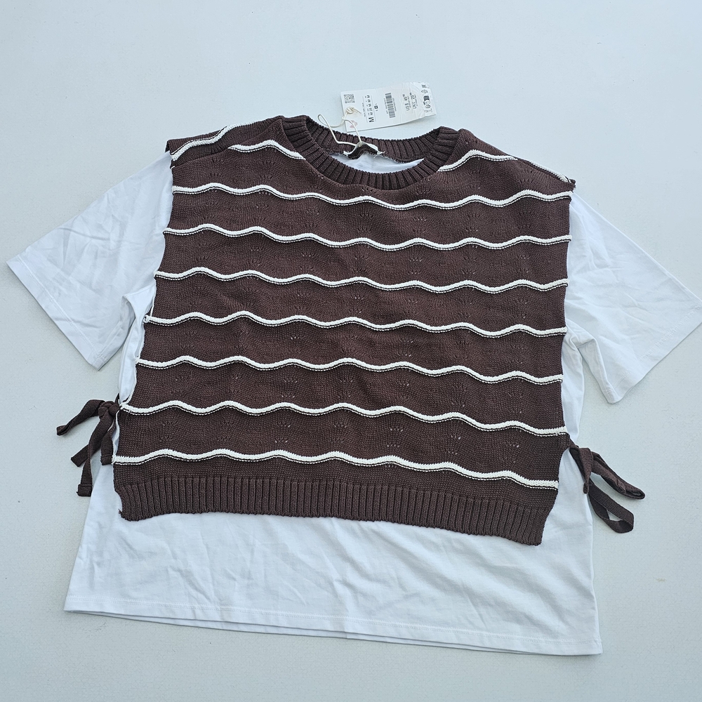 Zara Combination Tricot Vest Top